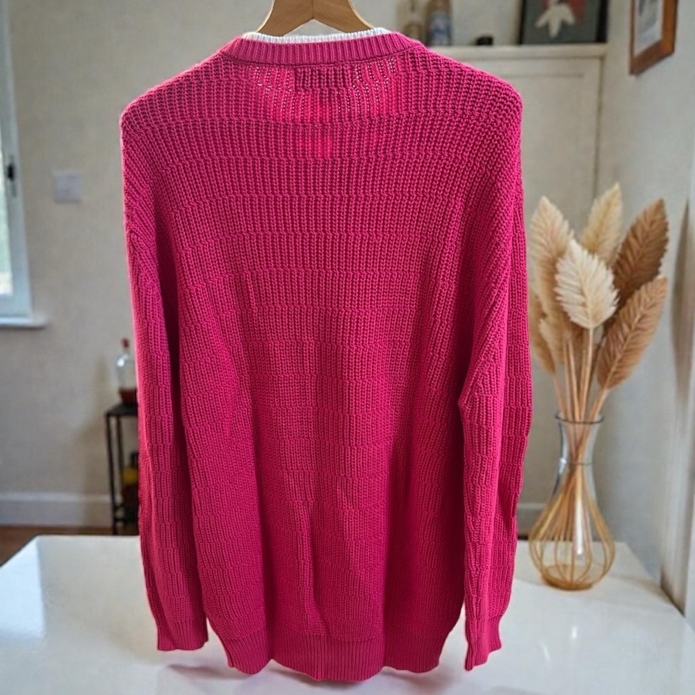 NWT SER.O.YA Valentina Oversized Women’s Fuchsia Sweater Size L - Picture 6 of 11